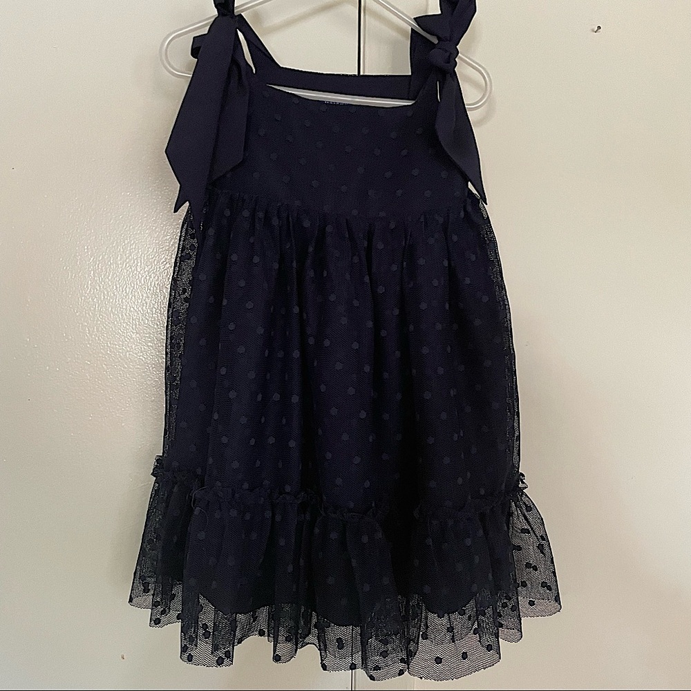 Navy blue polka dot Maison Me 3T dress